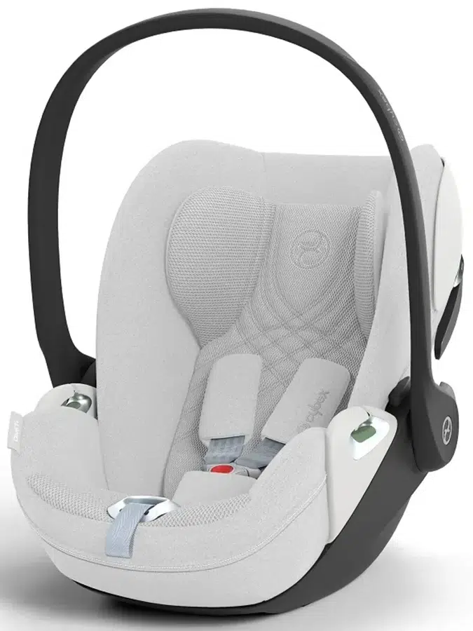 Автокресло 0+ CYBEX Cloud T i-size Plus Platinum White, с рождения до 13 кг, рост от 45 до 87 см, белый