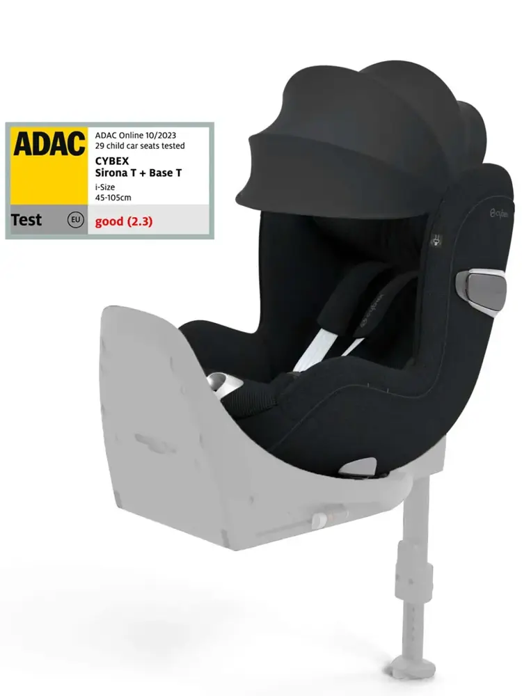 Автокресло 0+/1 CYBEX Sirona T i-Size Plus Sepia Black, с рождения до 18 кг (ростом от 45 до 105 см) , черный