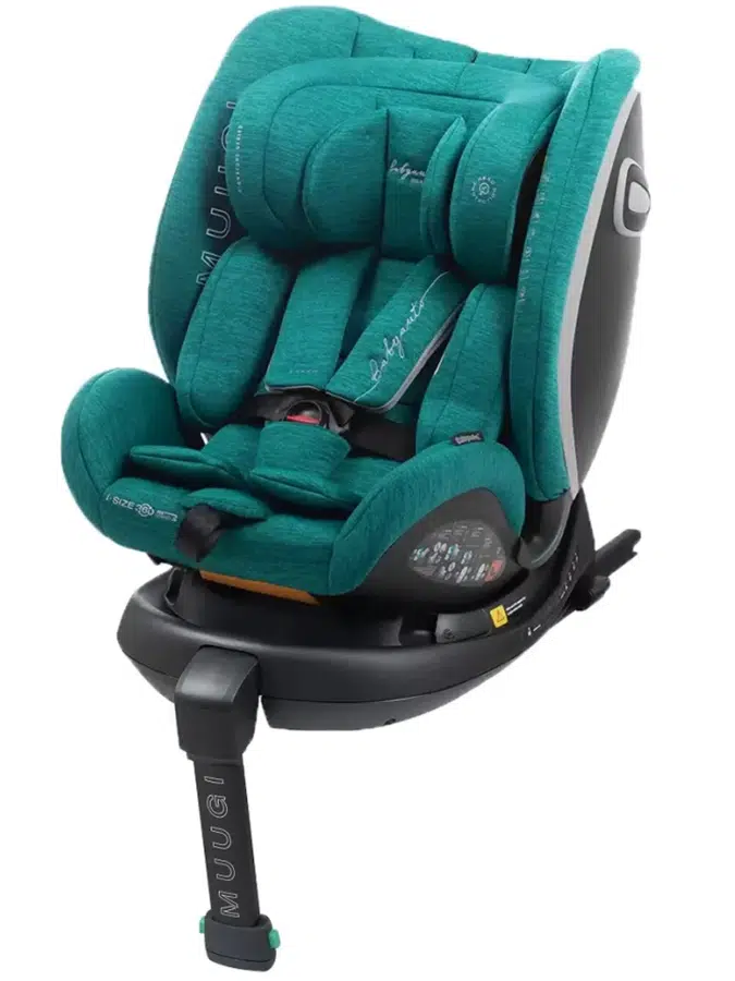 Автокресло 0+/1/2/3 BabyAuto Muugi i-Size Deep Lake, с 0 до 12 лет, весом до 36 кг, поворотное, ISOFIX, зеленый