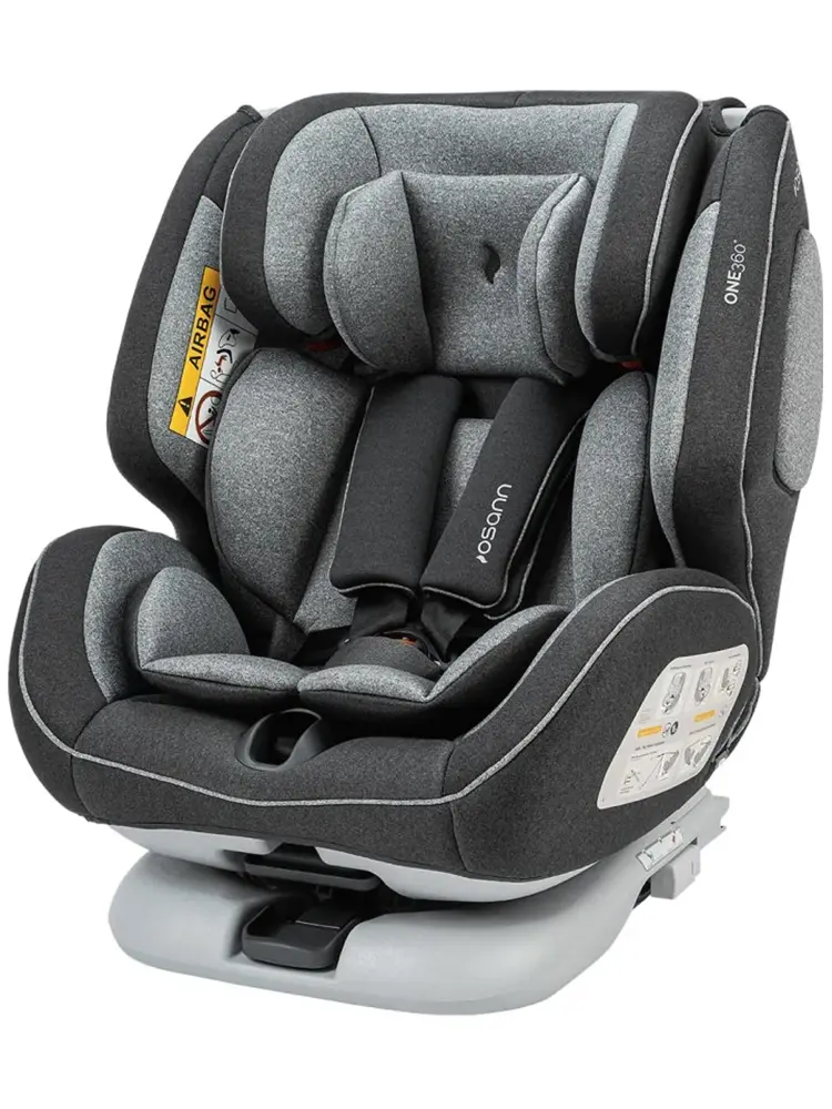 Автокресло 0+/1/2/3 Osann ONE 360° Universe Grey, с рождения до 12 лет, до 36 кг, поворотное, Isofix, серый