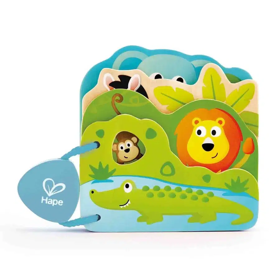 Деревянная игрушка-книга HAPE для малышей «Дикие животные»