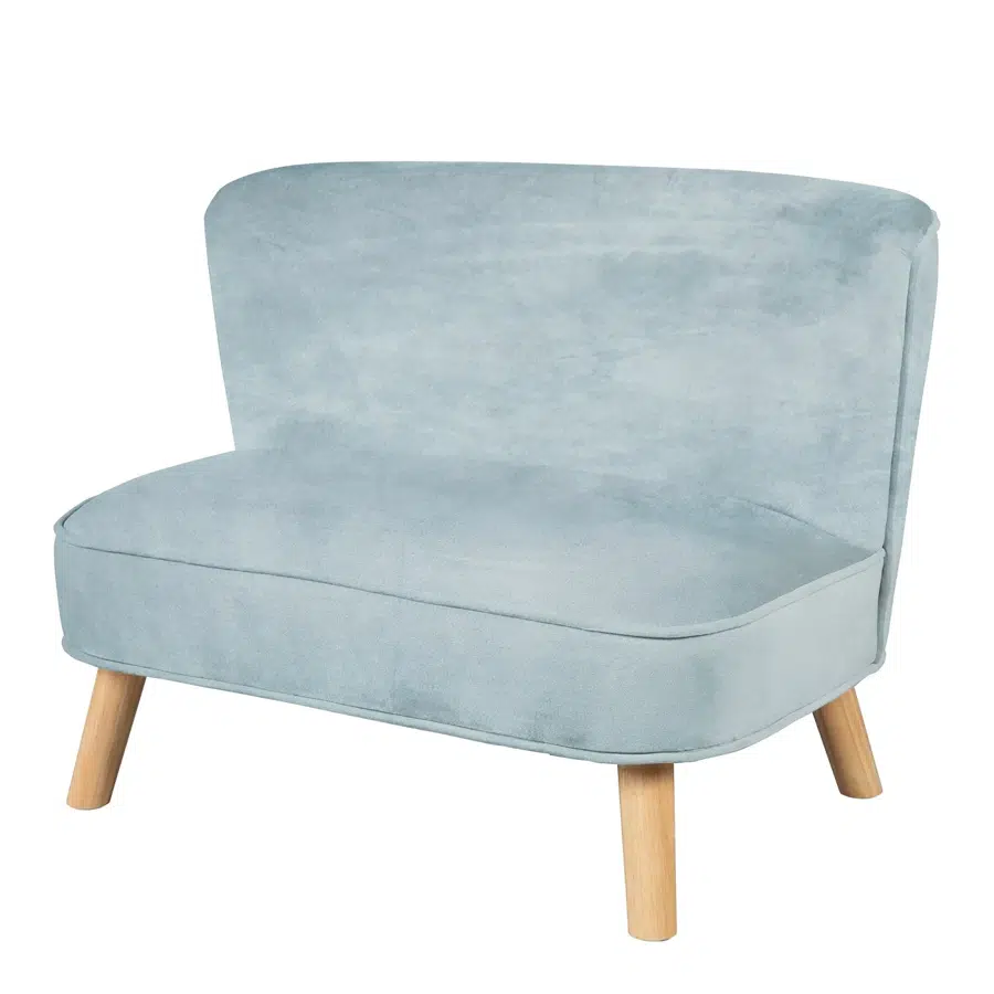 Детский велюровый диван ROBA Lil Sofa, голубой 450110SY