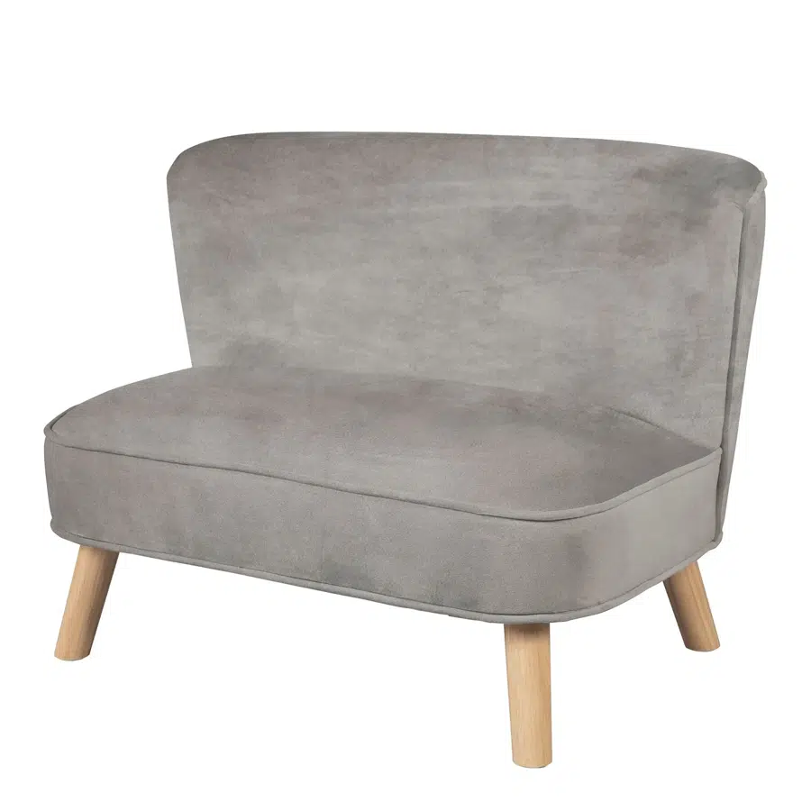 Детский велюровый диван ROBA Lil Sofa, серый 450110GA