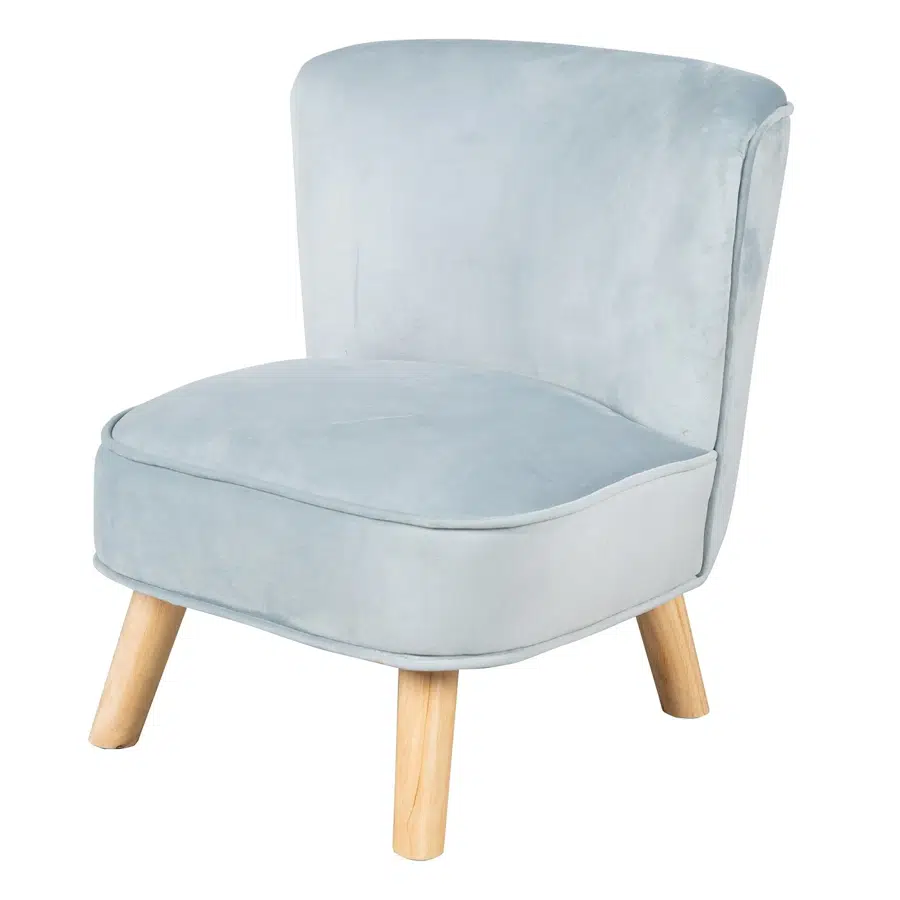 Детское велюровое кресло ROBA Lil Sofa, голубой 450120SY