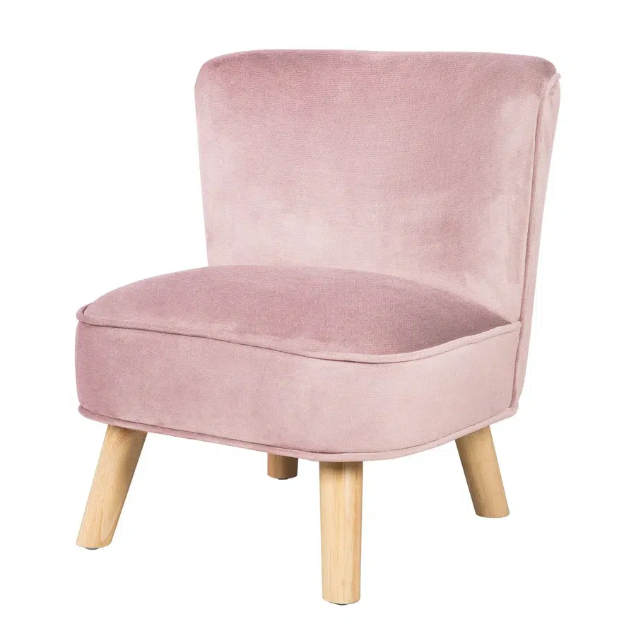 Детское велюровое кресло ROBA Lil Sofa, розовый 450120MA