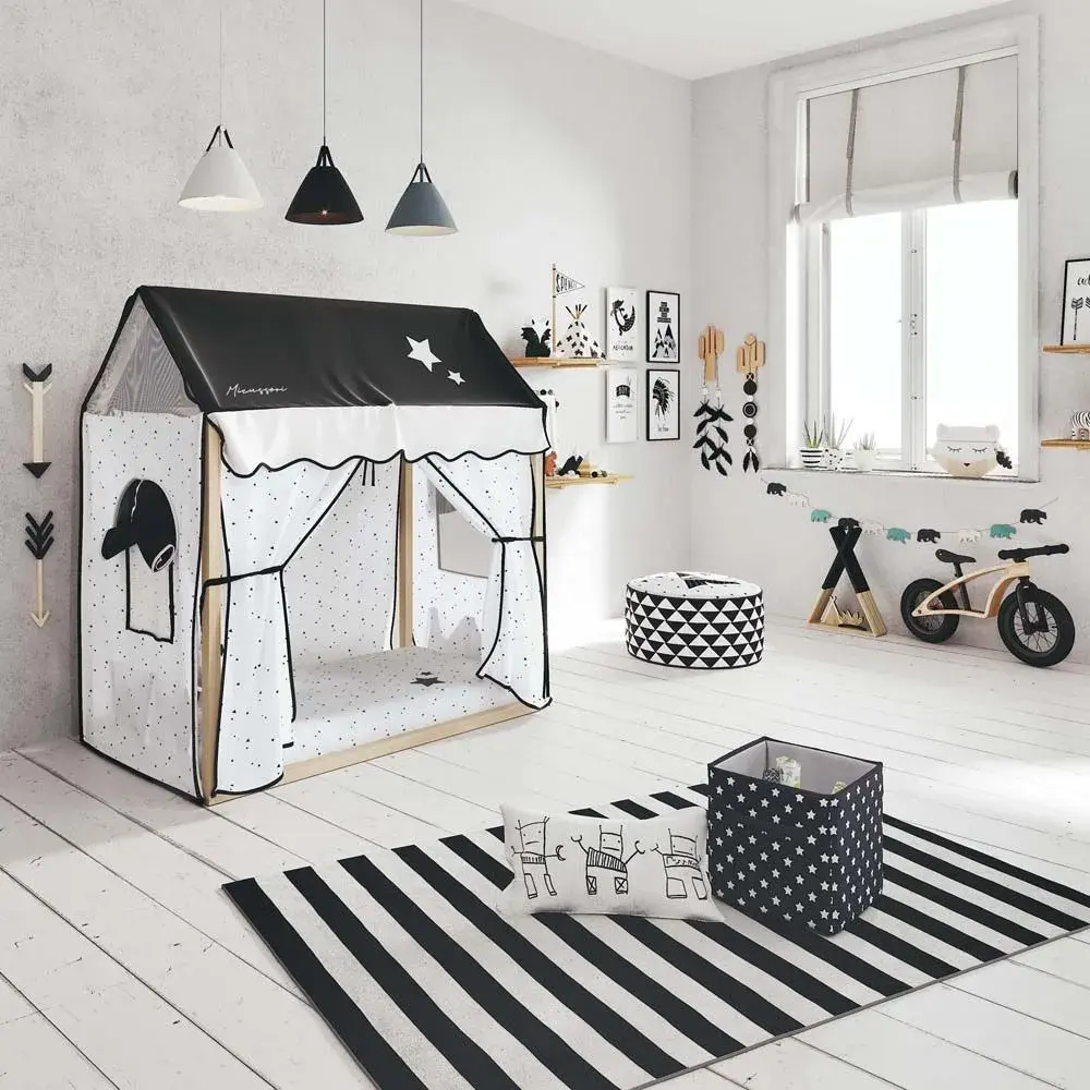 Комплект Micuna Tipi House №2: кровать 140х70 MONT-1874 дерево (wood) + Балдахин ТХ-1906 Claire