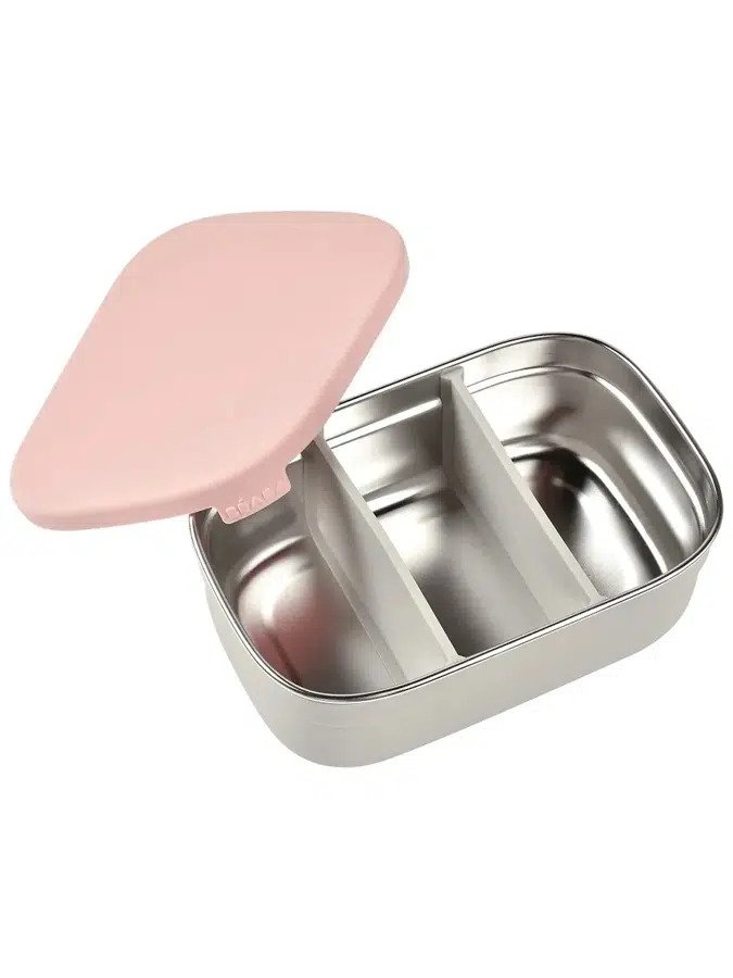 Контейнер Beaba для ланча BOITE REPAS INOX GRIS V/D ROSE 914002