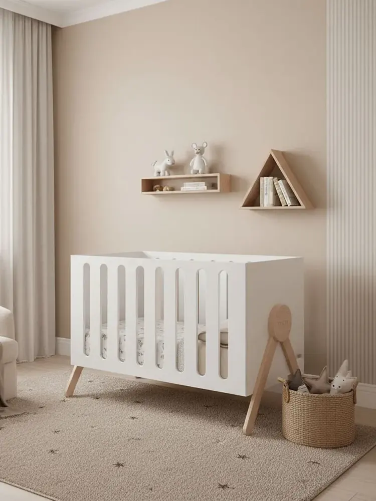 Кровать Micuna Swing Relax 120*60 белый/дерево (white/wood)