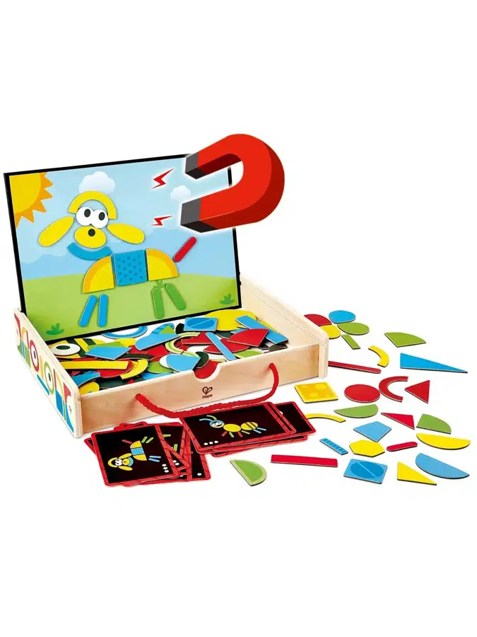 Игровой набор HAPE «Веселый художник» магнитный конструктор, 91 элемент
