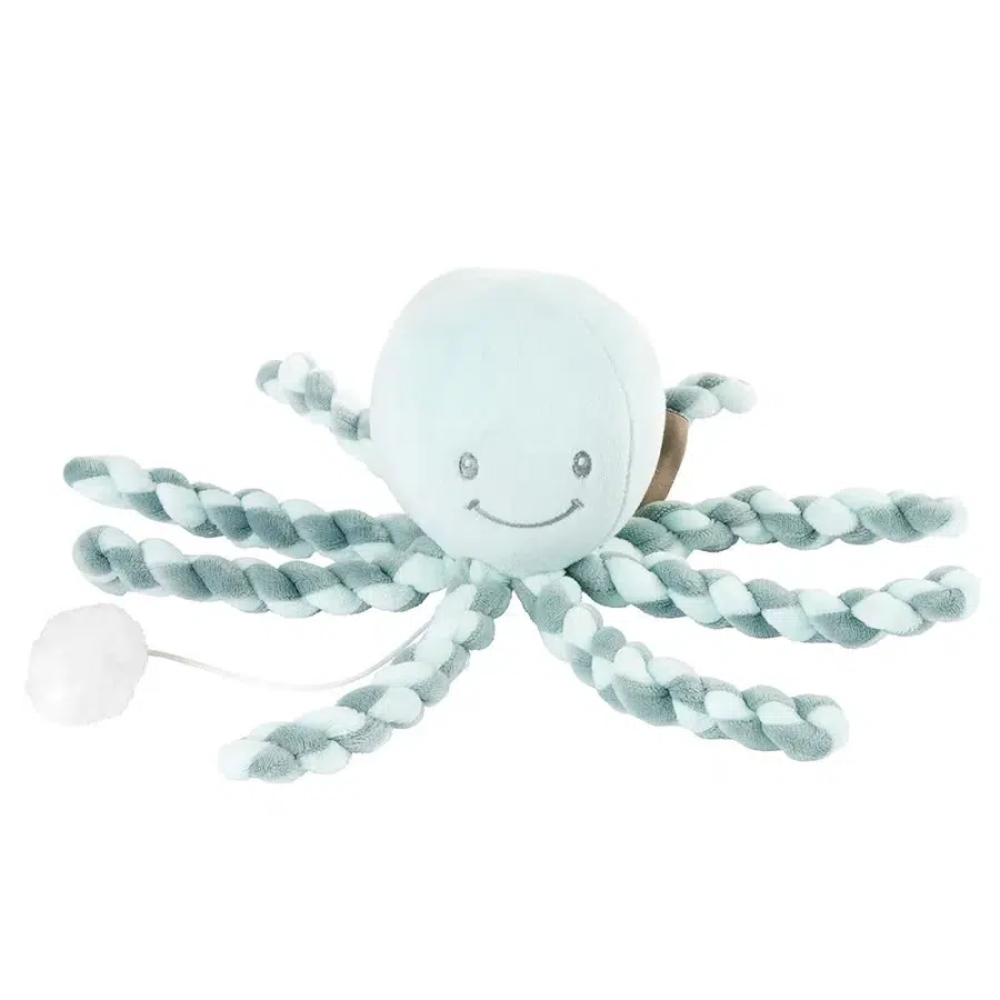 Игрушка мягкая Nattou Musical Soft toy Lapidou Octopus coppergreen – mint музыкальная 879255