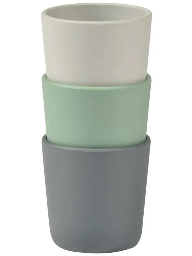 Набор Beaba из трех силиконовых стаканов / LOT DE 3 VERRES SILICONE (M GREY/SAGE/VELVET) 913545