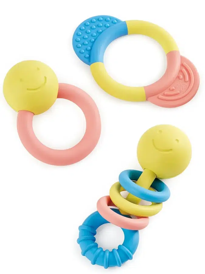 Набор HAPE «Улыбка» Погремушки и прорезыватели, 3 предмета E0027_HP