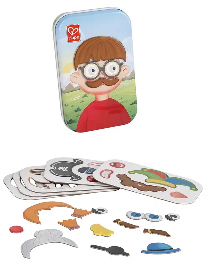 Настольная игра HAPE «Собери смешной портрет», серия «Возьми в дорогу»