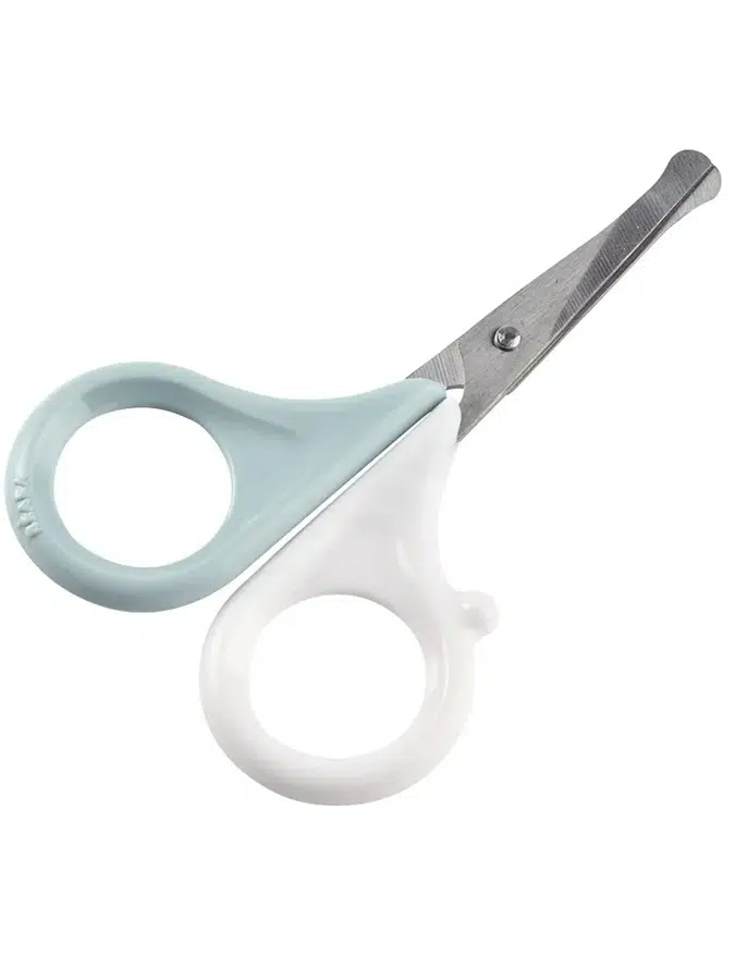 Ножницы для ногтей Beaba с круглым наконечником CISEAUX GREEN BLUE 920360