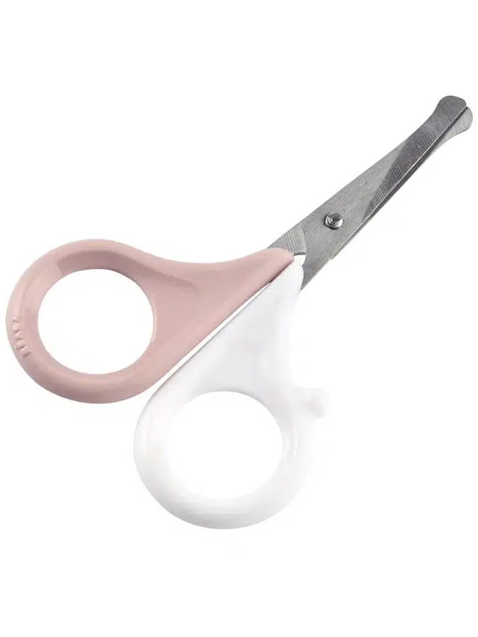 Ножницы для ногтей Beaba с круглым наконечником CISEAUX OLD PINK 920361