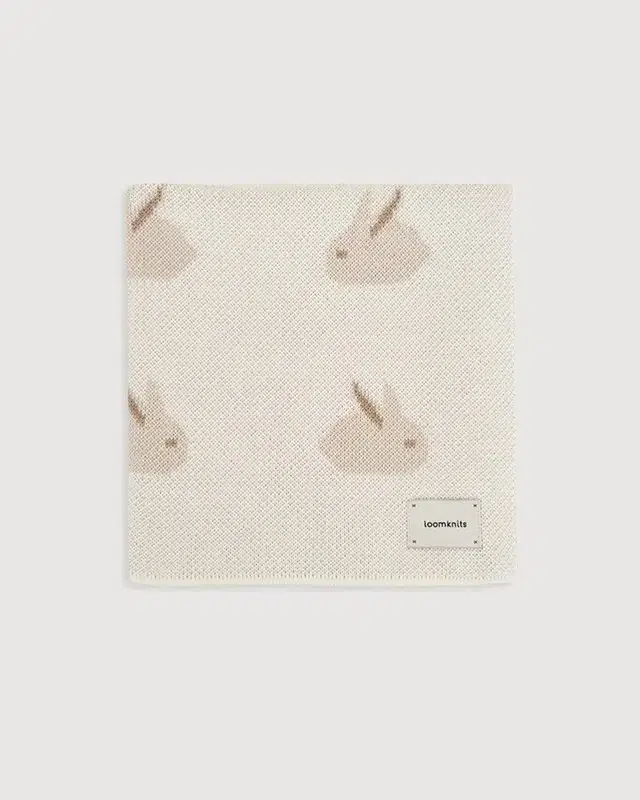 Плед детский LoomKnits Animal Rabbits Кремовый 80х120 см W163-013-80/120