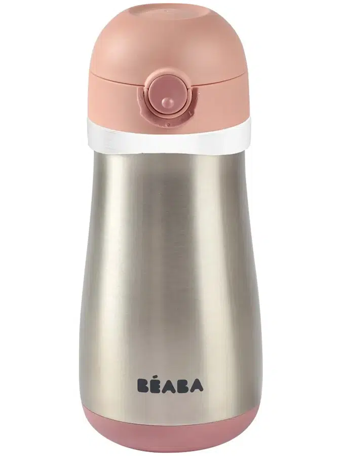 Поильник термос Beaba GOURDE INOX + ANSE 350ML OPINK 913522