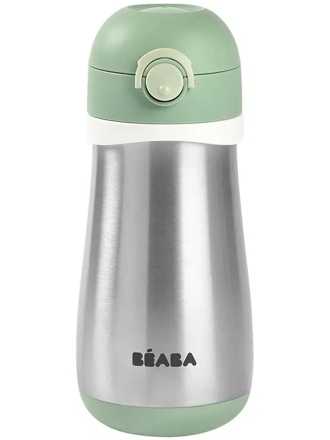 Поильник термос Beaba GOURDE INOX + ANSE 350ML SAUGE 913539