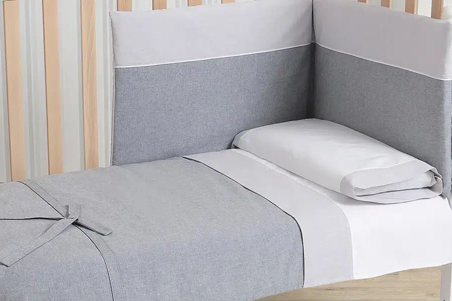 Набор Micuna Nature покрывало+борт 120*60 TX-1650 grey