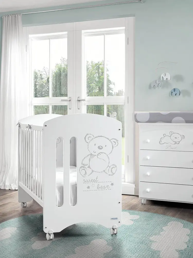 Кровать Micuna Sweet Bear 120*60 white с матрацем CH-620