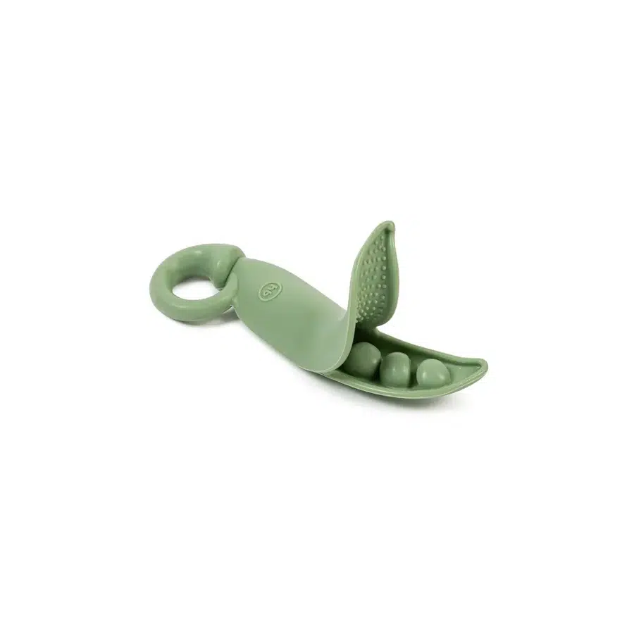 Прорезыватель Happy Baby силиконовый ГОРОШЕК, olive 20035