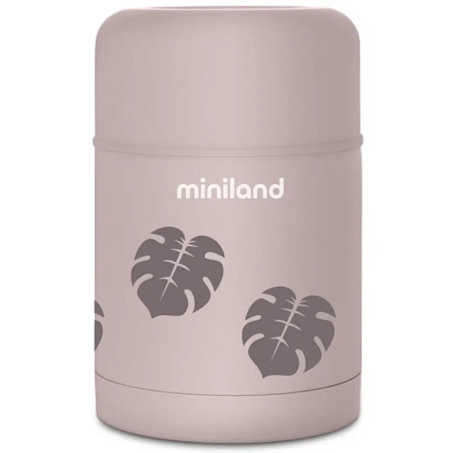 Термос детский для еды Miniland Terra Thermos 600 мл, бежевый/листья 89446