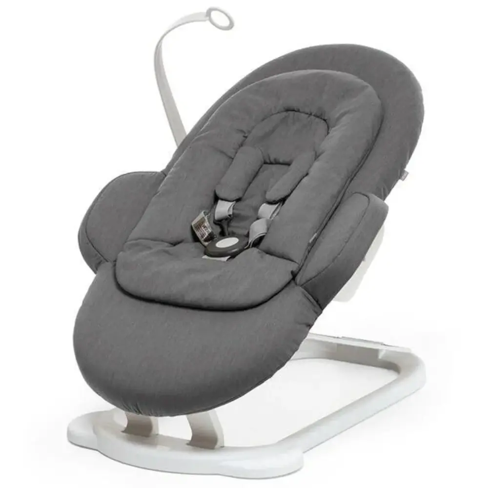 Шезлонг Stokke STEPS BOUNCER Бело-Серый (White Deep Grey) 350111