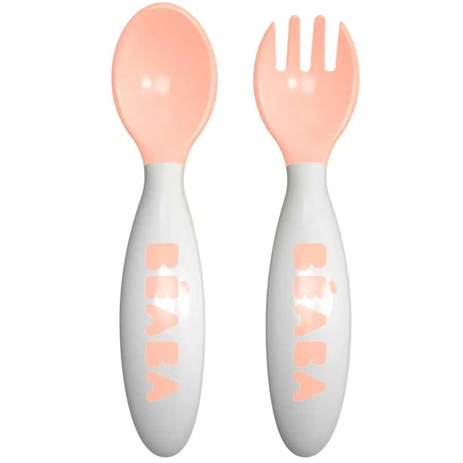 Набор Beaba вилка+ложка эргономические Set Of 2 2ND AGE Fork+ Nude 913400