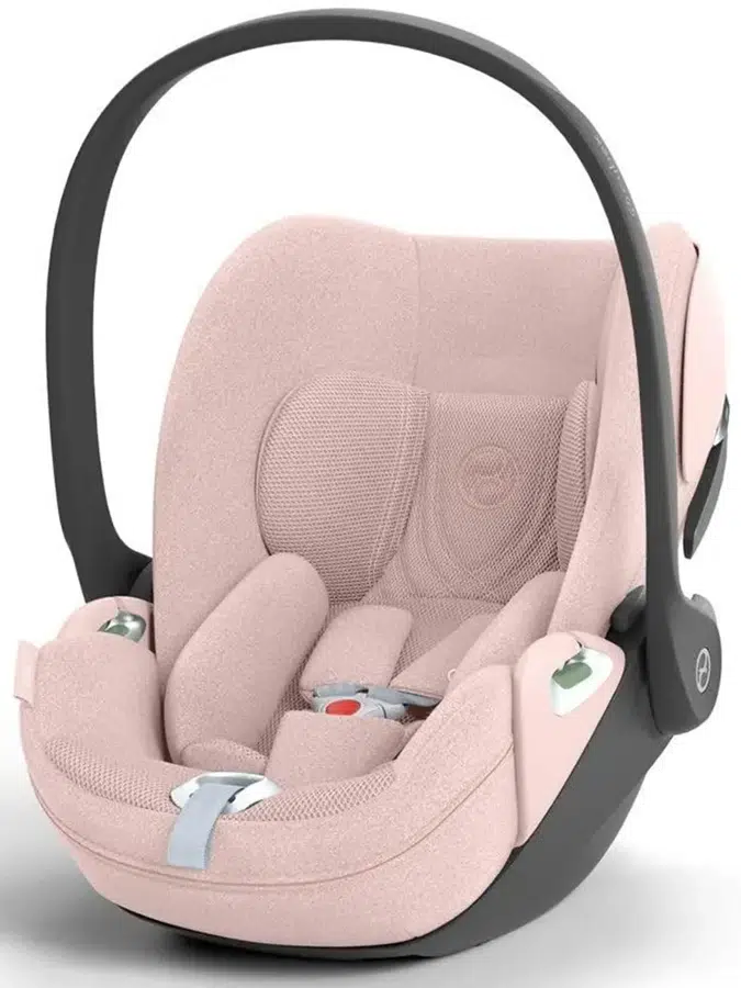 Автокресло 0+ CYBEX Cloud T i-size Plus Peach Pink, с рождения до 13 кг, рост от 45 до 87 см, розовый