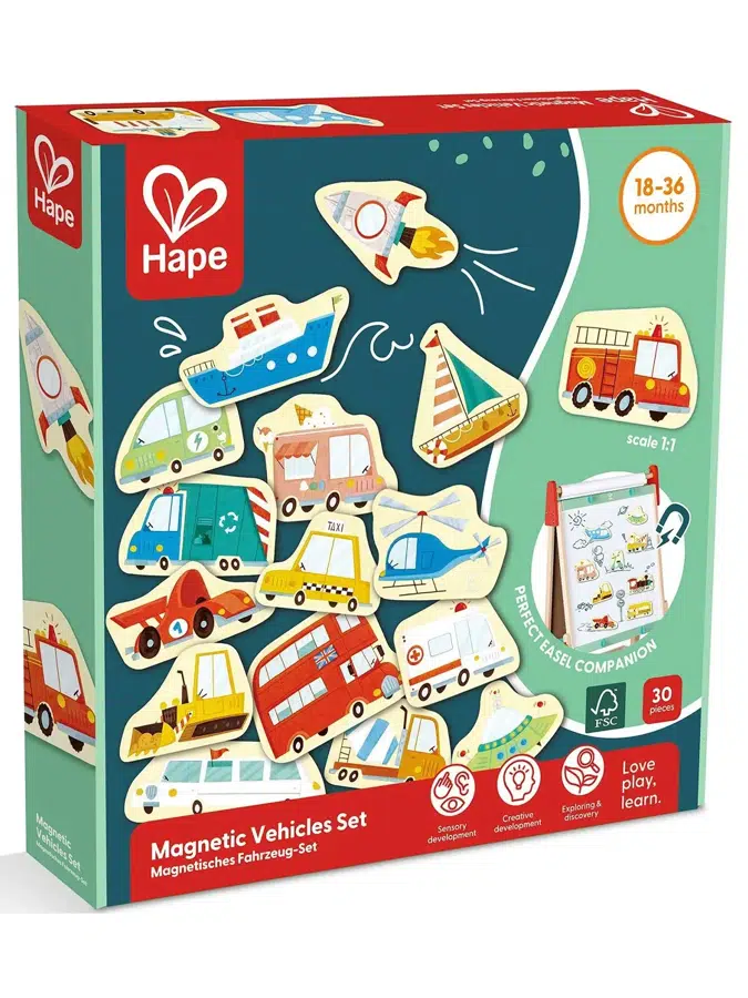 Игровой набор магнитных фигурок Hape «Транспорт» 30 элементов