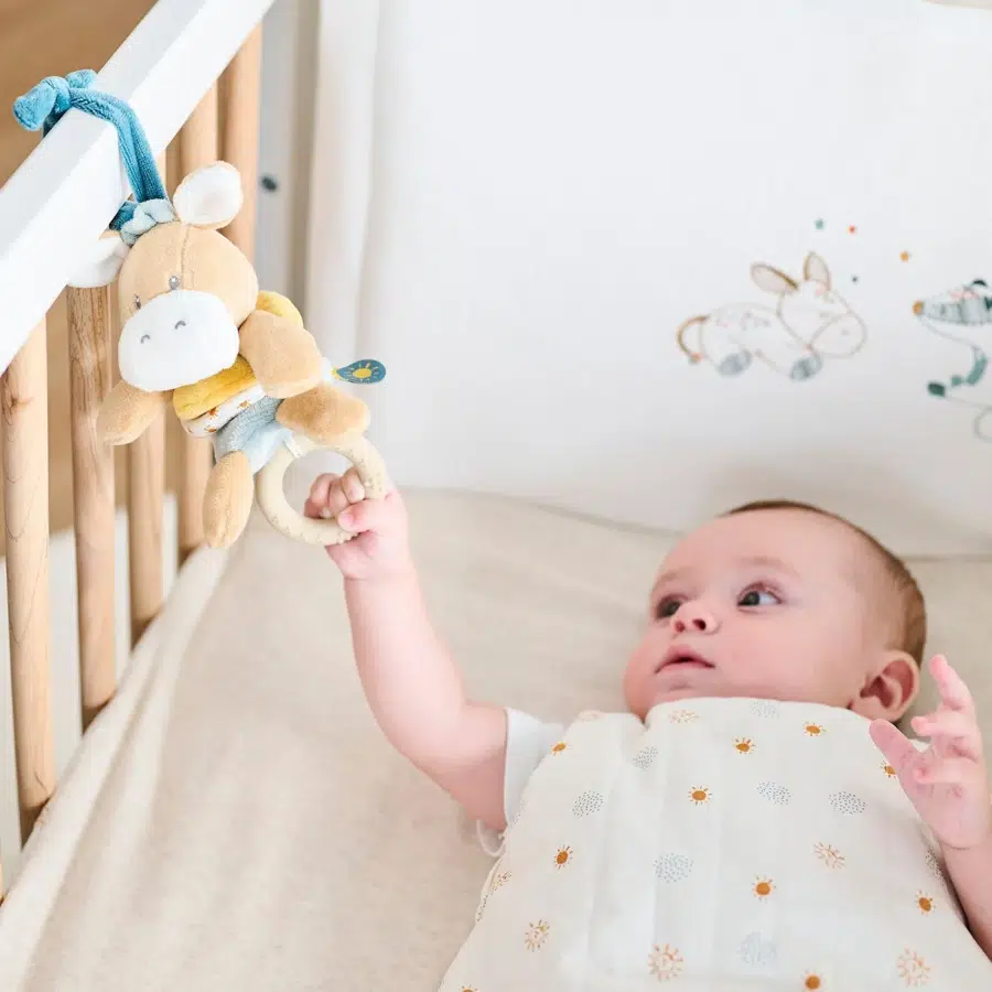 Игрушка мягкая Nattou Soft toy FELIX & LEO Ослик с вибрацией 595254