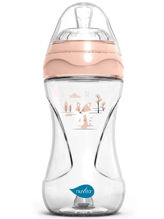 Бутылочка антиколиковая Nuvita 6031 Materno Feel 250мл, пластик, розовый NU-ALMB0065
