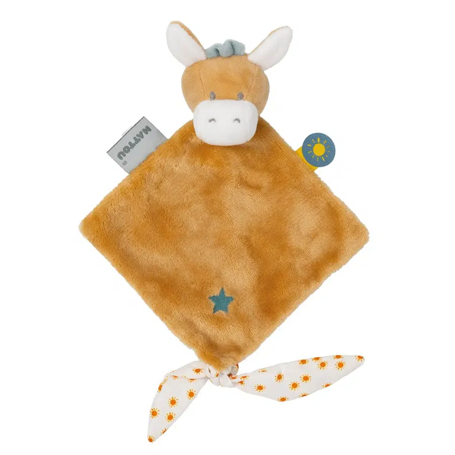 Игрушка мягкая Nattou Doudou малая FELIX & LEO Ослик 595094, комфортер, бежевый
