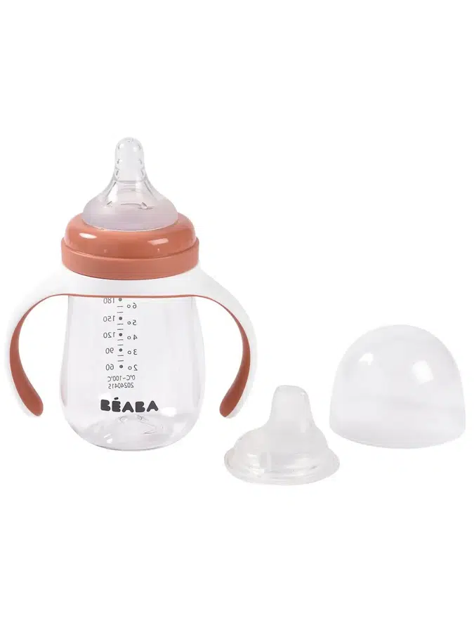 Поильник (бутылочка) Beaba 2in1 BIBERON D'APP 2EN1 210мл TERRACOTTA 913585