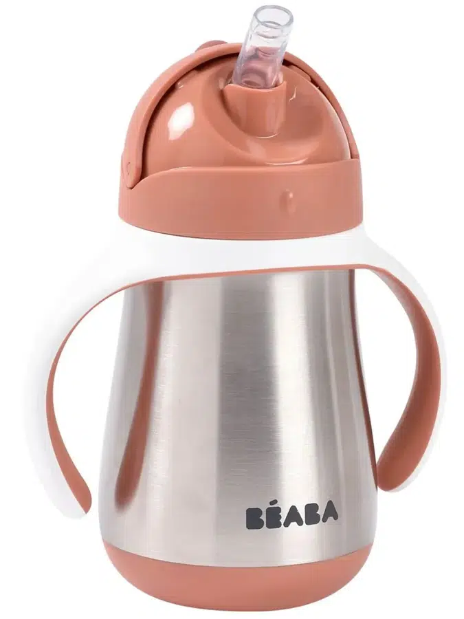 Поильник термос Beaba Tasse Paille INOX 250ML TERRACOTTA 913587