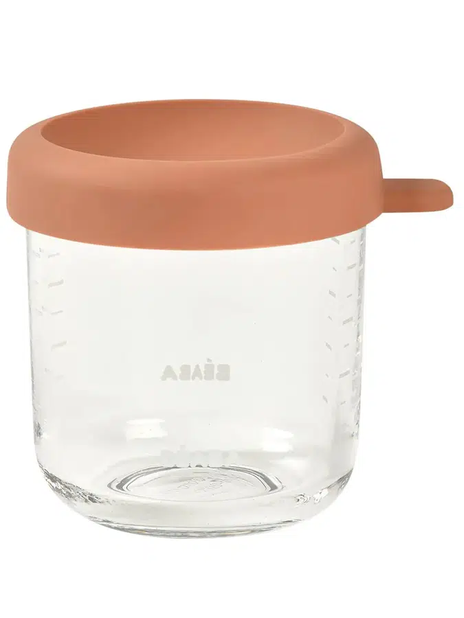 Контейнер Beaba стеклянный, с крышкой, 250мл, д/хранения продуктов/PORTION VERRE TERRACOTA 914013