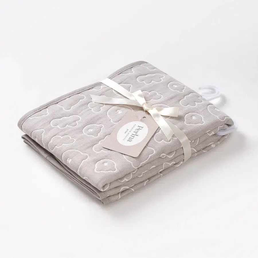 Плед детский PERINA Soft Cotton 110х80 см серый ПЛ-02.6