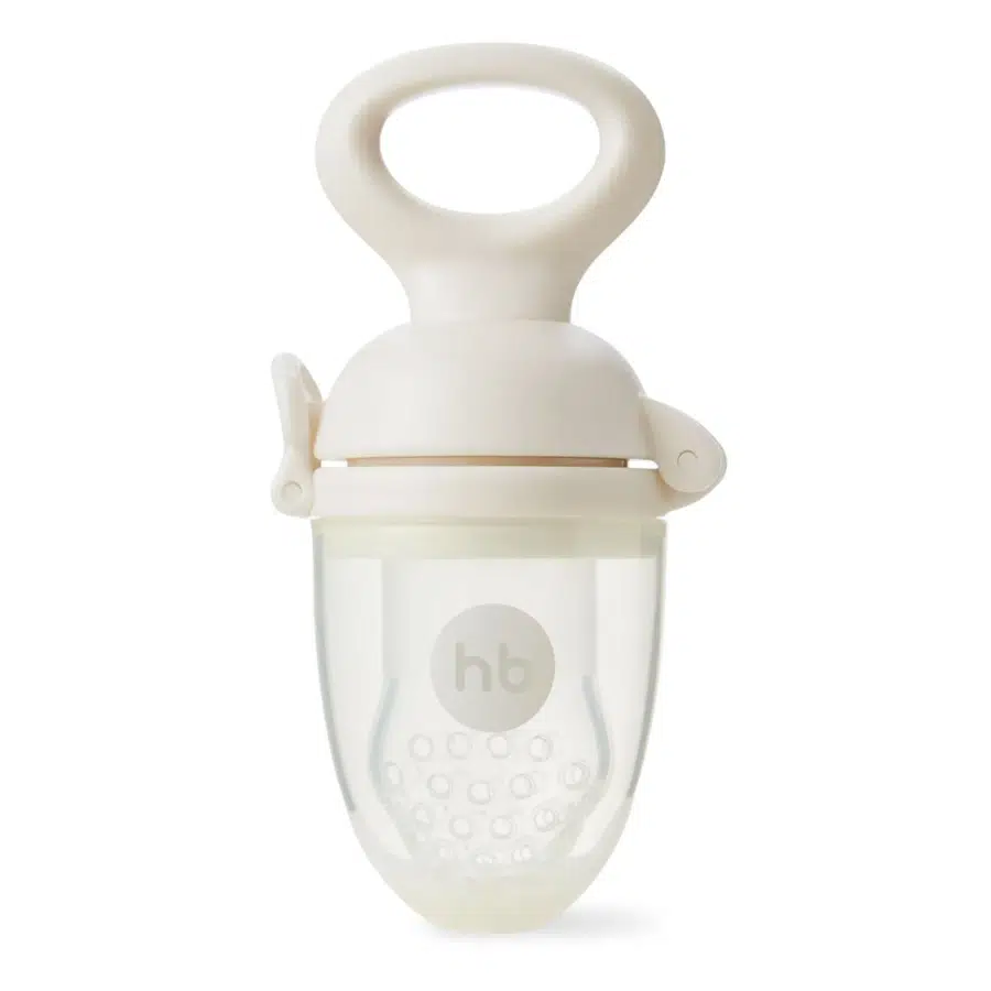 Ниблер Happy Baby с силиконовой сеточкой cream 15053