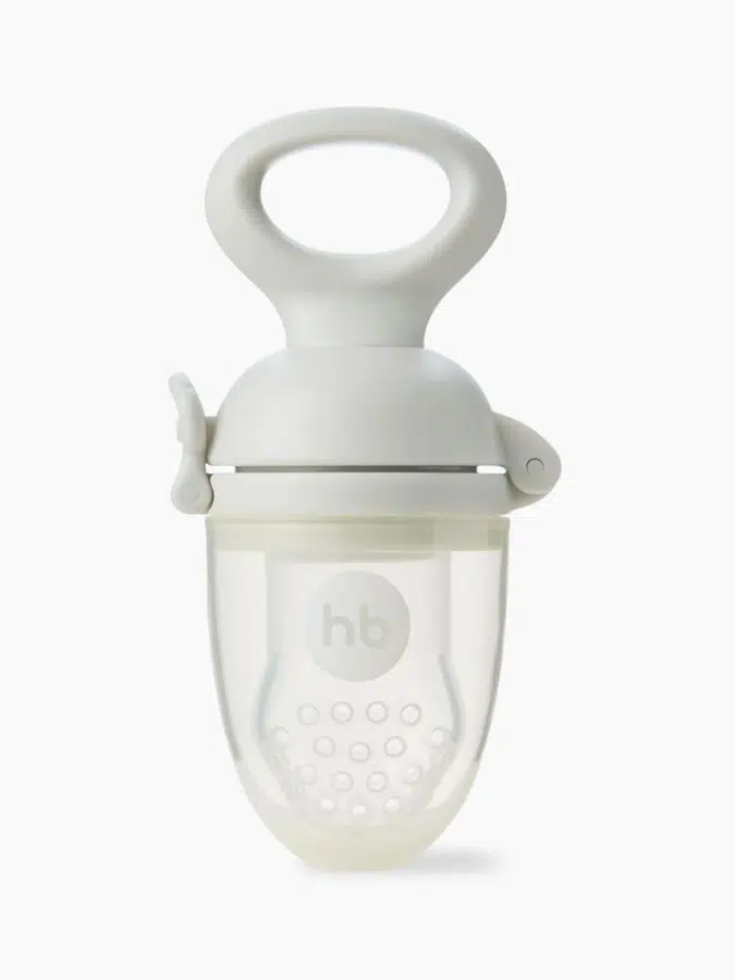 Ниблер Happy Baby с силиконовой сеточкой light grey 15053