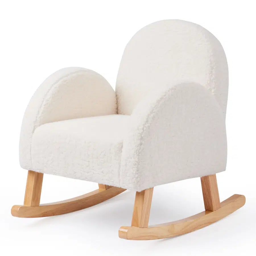 Кресло-качалка детское Happy Baby COMFY white 91038