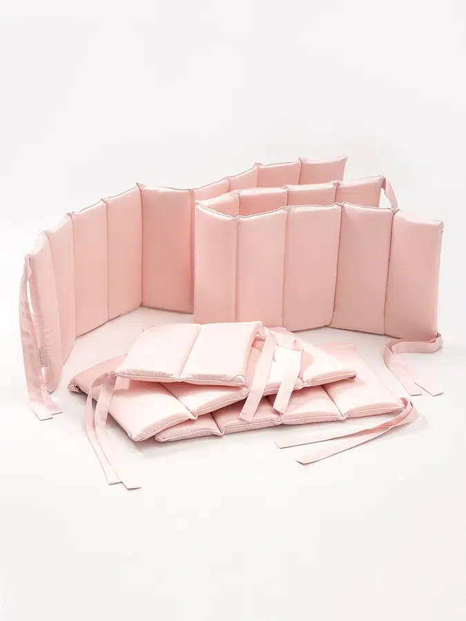 Защита для детской кроватки (фенс-бортик) PERINA Sateen Collection розовый ФБ-1.03.07