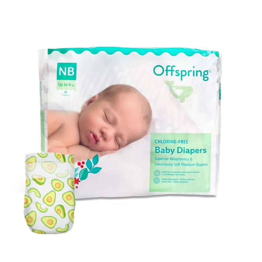 Подгузники Offspring NB 2-4 кг Авокадо 26 шт OF01NB26AVO