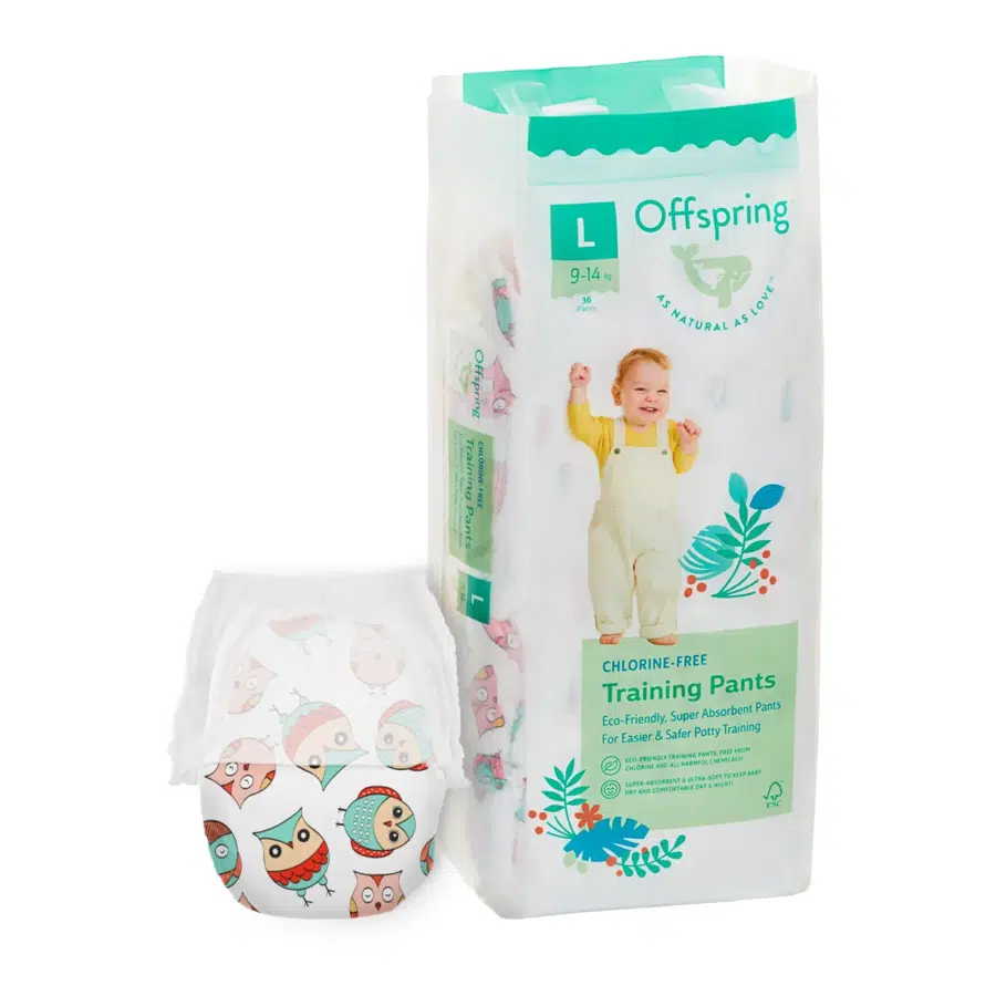 Трусики-подгузники Offspring L 9-14 кг Совы 36 шт OF02LO