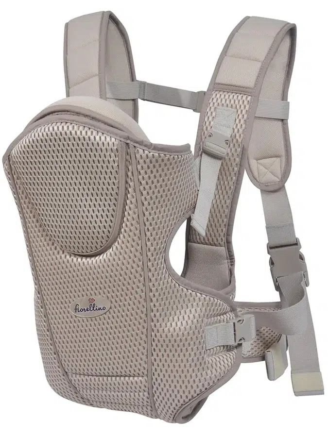 Рюкзак переноска Fiorellino бежевый (beige mesh) BC1847, вентилируемый, эргономичный, с рождения до 15 кг