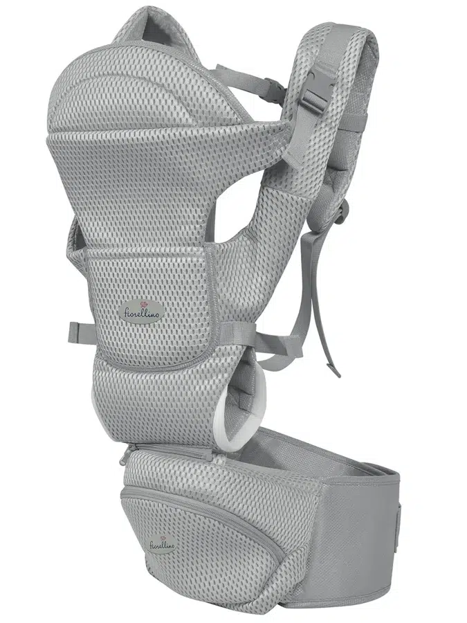 Рюкзак переноска Fiorellino темно-серый (dark grey mesh) MD2003, вентилируемый, эргономичный, от 5 месяцев до 3 лет