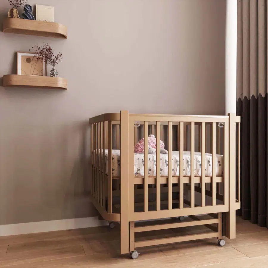Кроватка детская ANTEMI Terra Light NEW с маятником 100х70, капучино НИК 17к