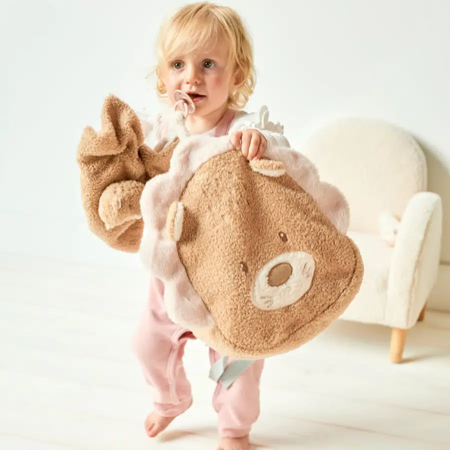 Рюкзак детский Nattou TEDDY Lion Лев 856225, бежевый, плюш, 33x30x8 см