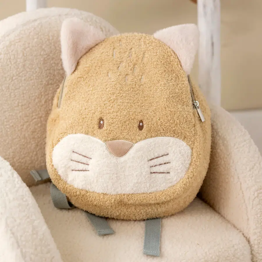 Рюкзак детский Nattou TEDDY Fox Лиса 856249, бежевый, плюш, 33x30x8 см
