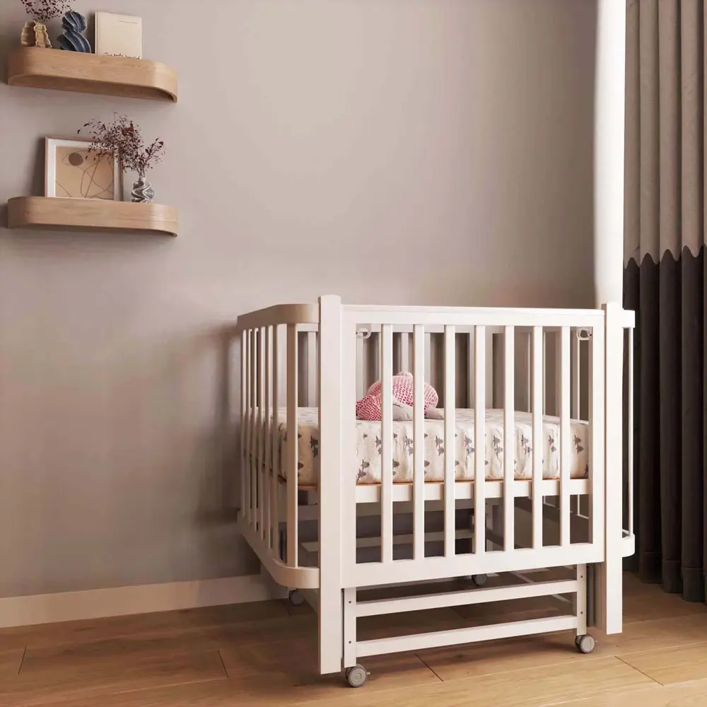 Кроватка детская ANTEMI Terra Light NEW с маятником 100х70, белый НИК 17б