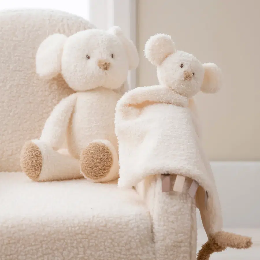 Игрушка мягкая Nattou Doudou TEDDY Мышка 856089, комфортер, бежевый